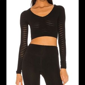 Free people gone adrift crop top black NWT